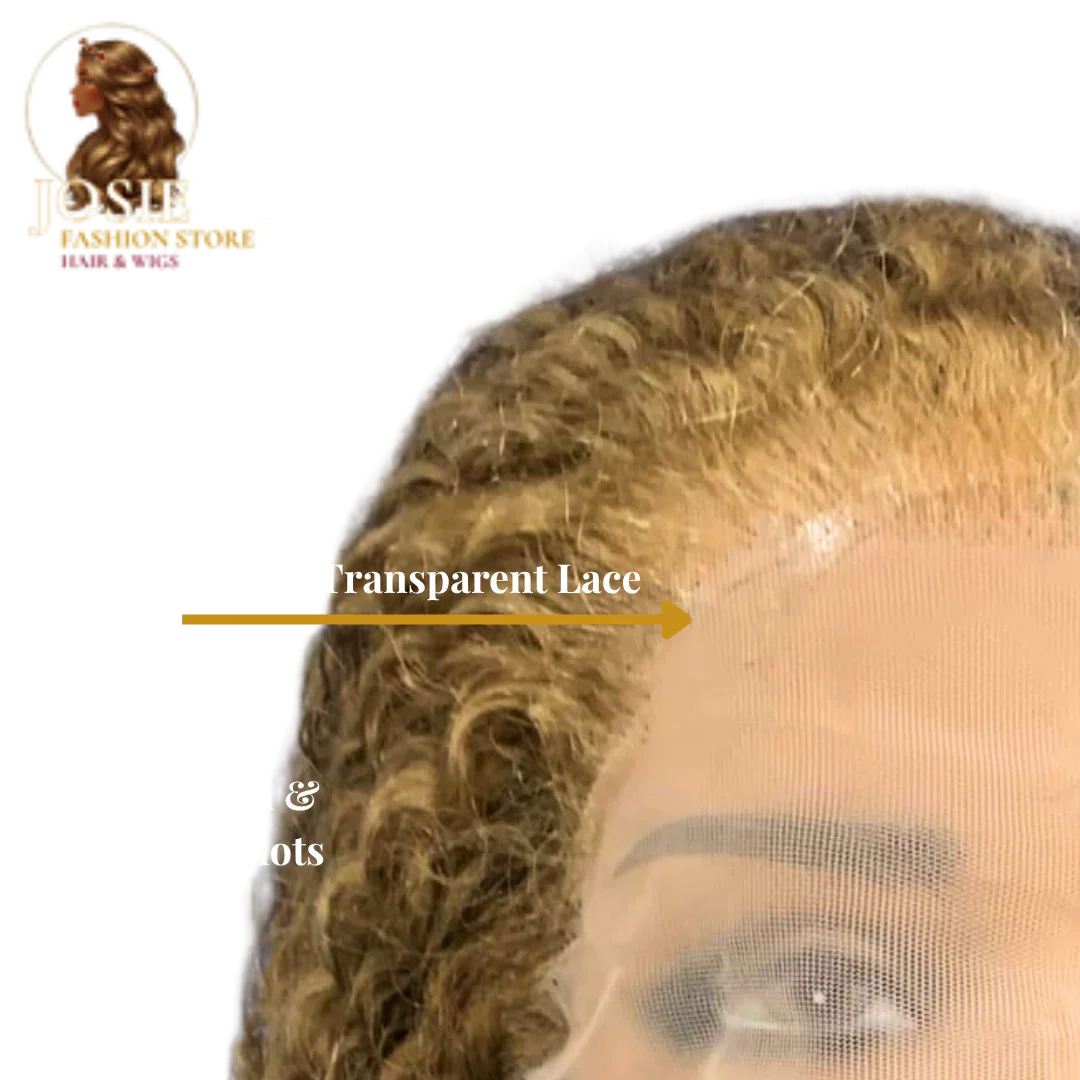 Jerry curly lace front wig 20 inch honey blonde 27 front view