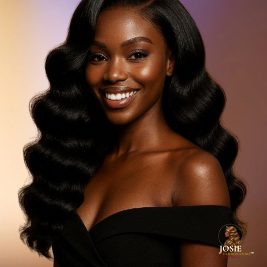 Fashion wave lace front wig 18 inch jet black 210% density front view